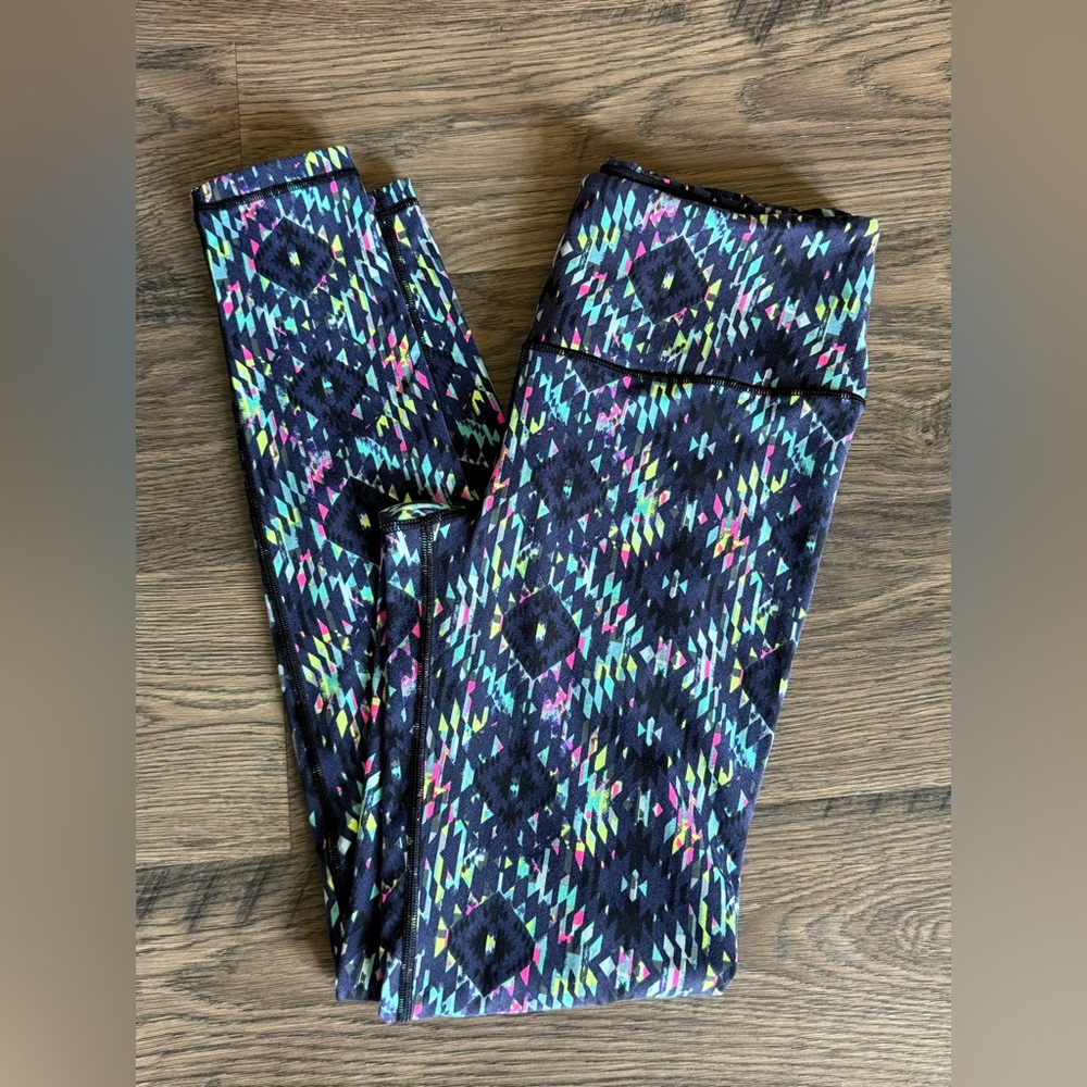 Victorias Secret Sport Geometric Graphic Full Length Ankle Leggings Size Small